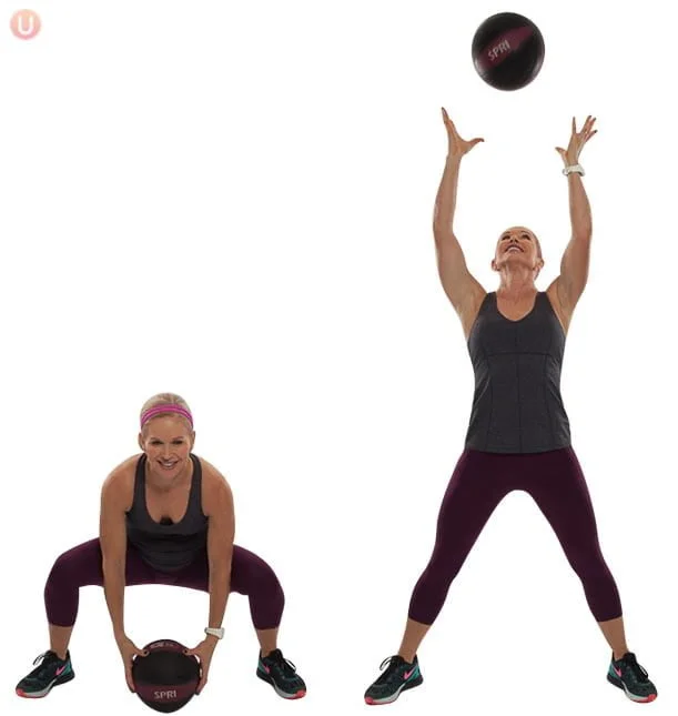 How to Get Bigger Legs for Females (Thigh Workouts + Meal Plan) Get Bigger & Thicker Thighs 6 shapeminow Medicine Ball Squat Toss Exercise 1 | ShapeMiNow is your go-to store for all kinds of body shapers, dresses, and statement pieces.