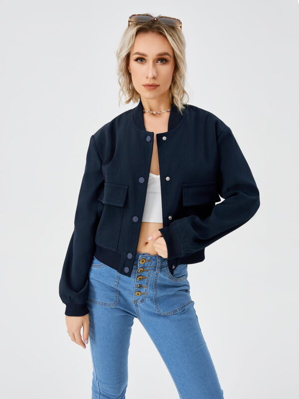 navy blue bomber jacket womens