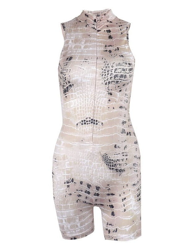 skake print jumpsuit