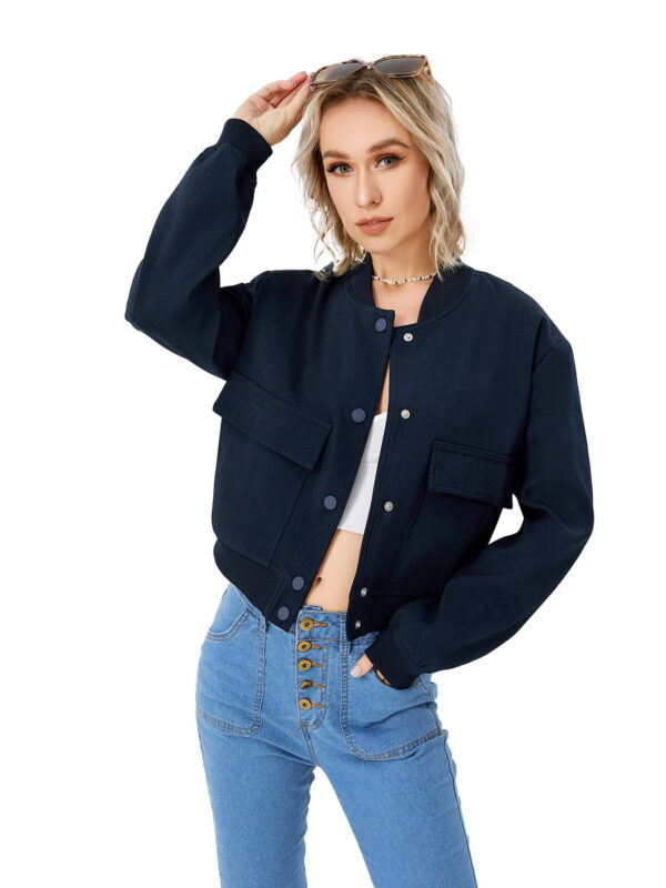 navy blue bomber jacket womens