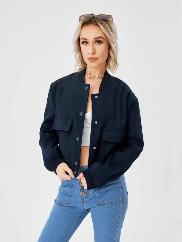 navy blue bomber jacket womens