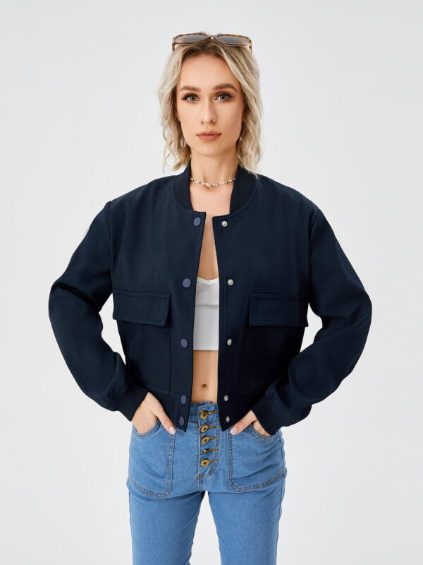 navy blue bomber jacket womens