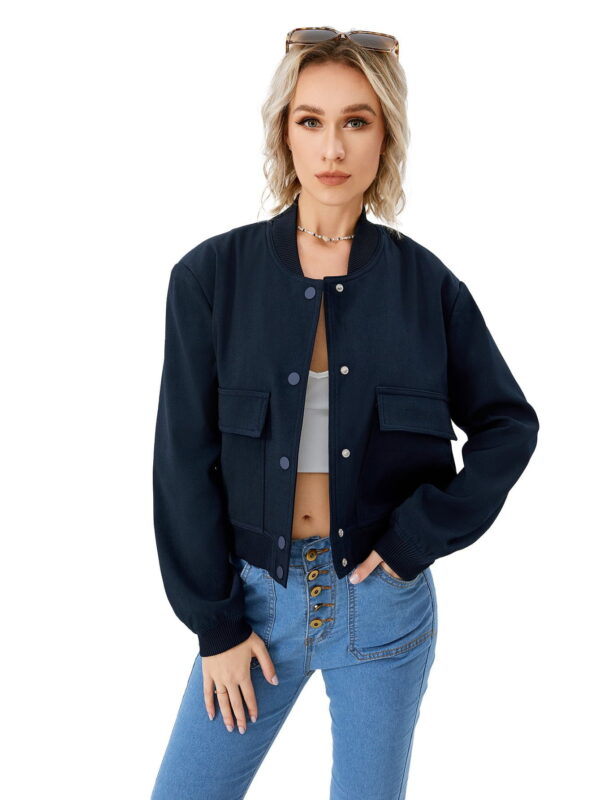 navy blue bomber jacket womens