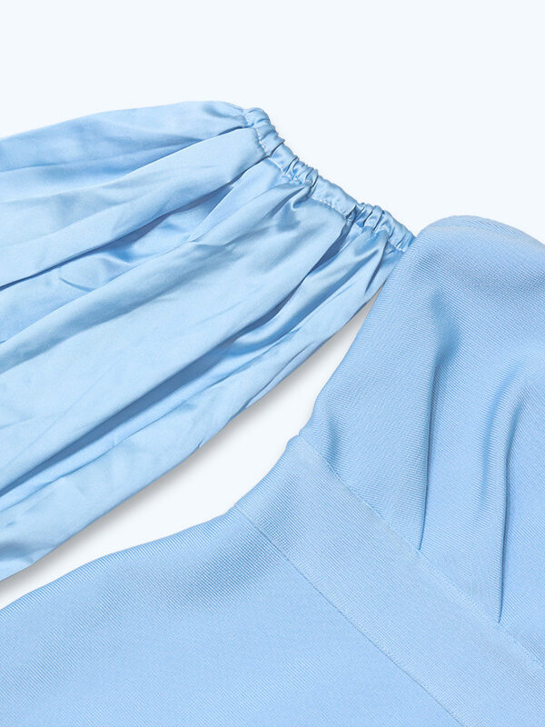 Balloon Removable Sleeves Midi Dress