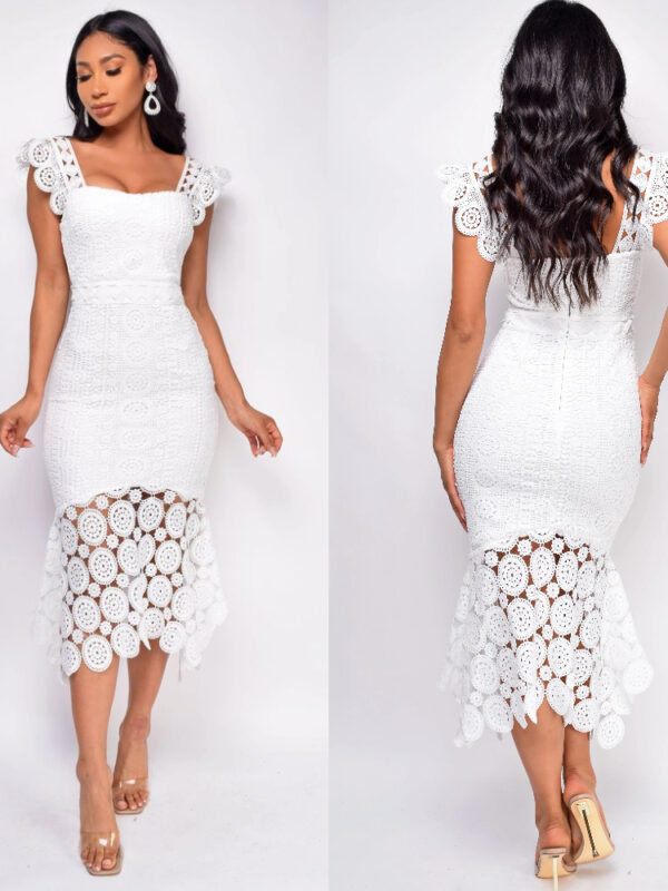 Water Soluble Lace Crocheted Dressing Gown