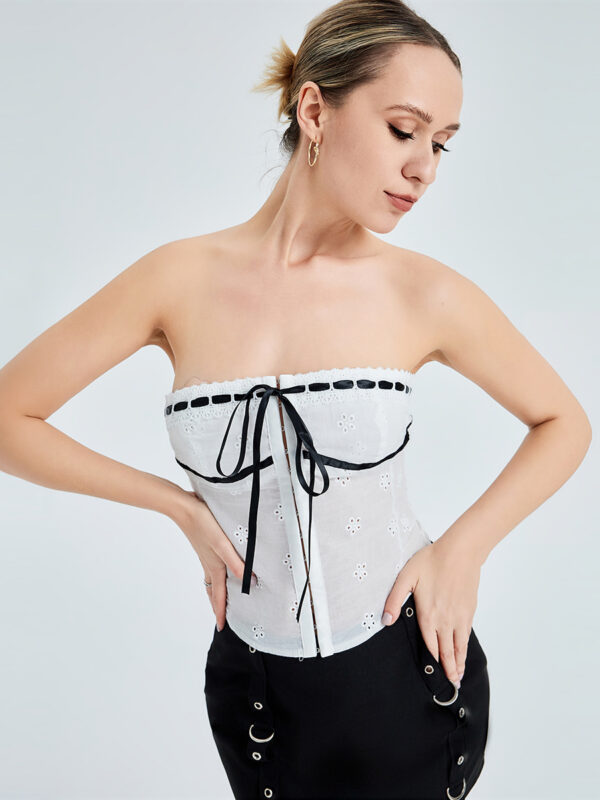 Contrasting Color Strap Camisole  Tube Top