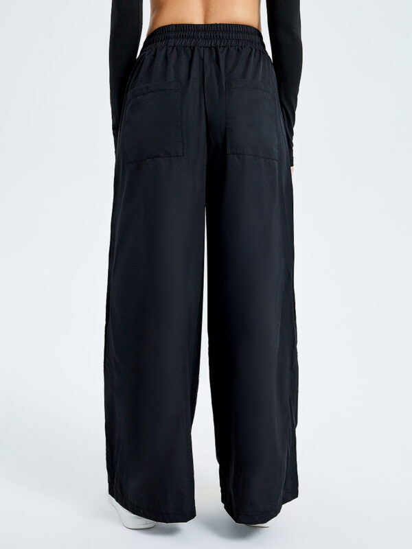 High Waist Lace-up Sports Casaul Loose Woven Pants