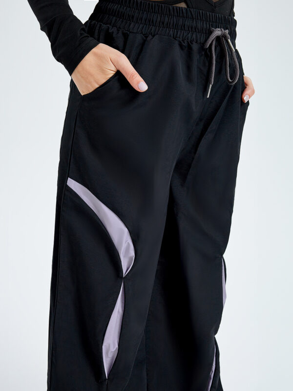 High Waist Lace-up Sports Casaul Loose Woven Pants