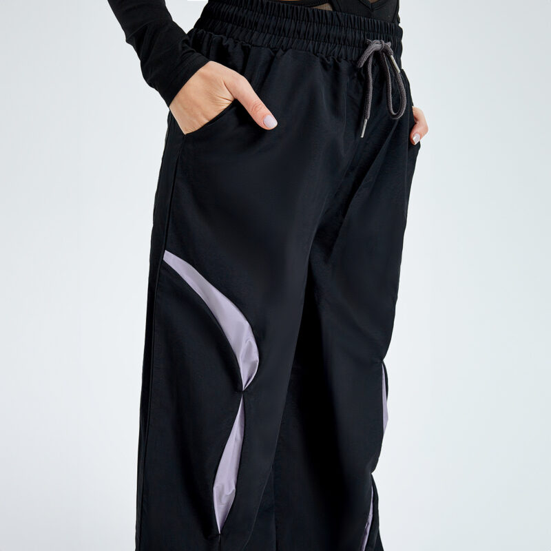 High Waist Lace-up Sports Casaul Loose Woven Pants