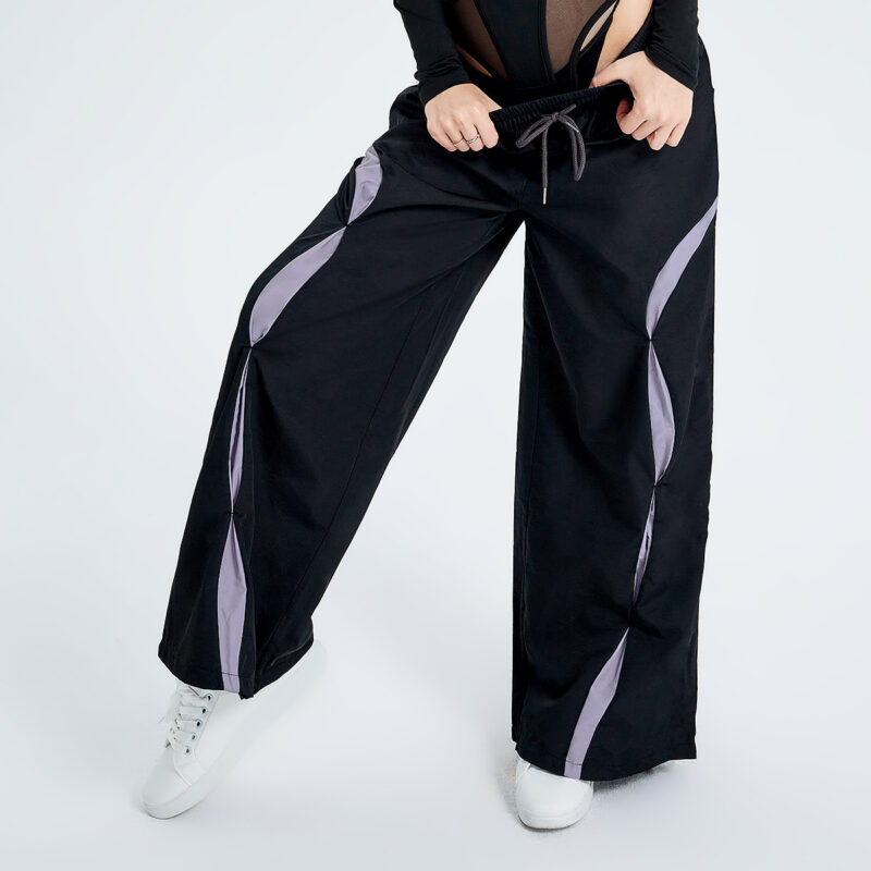 High Waist Lace-up Sports Casaul Loose Woven Pants