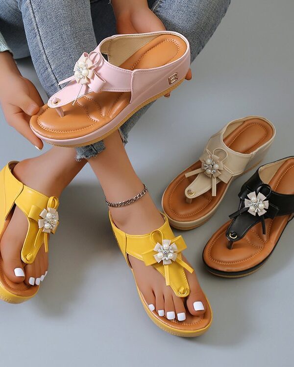 Flower Flip Flops Beach And Everyday Wear