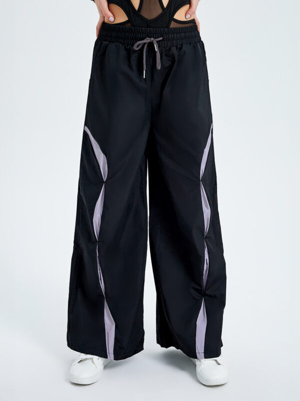 High Waist Lace-up Sports Casaul Loose Woven Pants