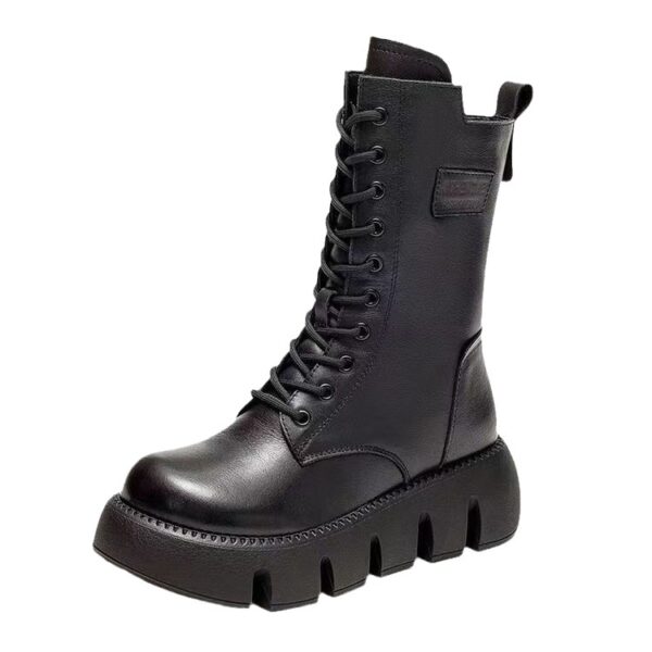shapeminow Warm Casual Lace-up Cotton Boots