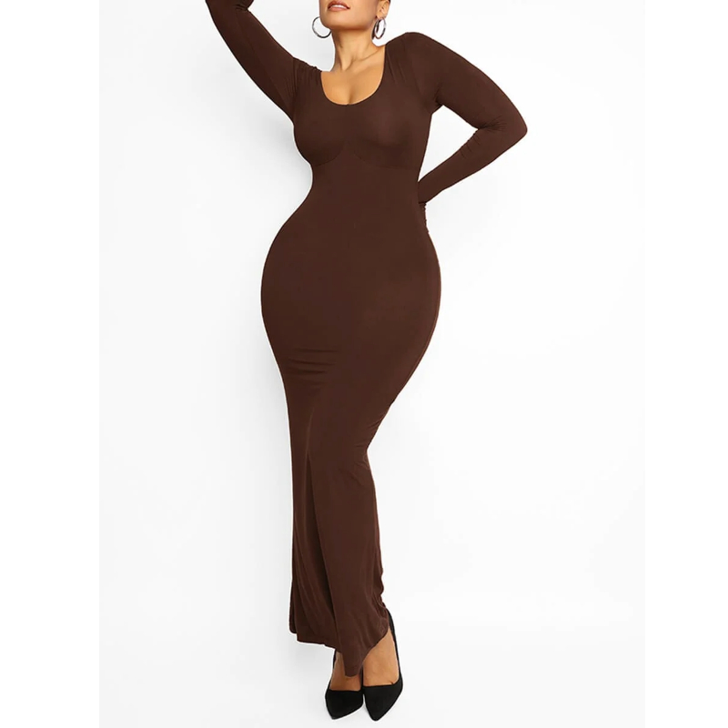 shapwminow Trifactor long sleeve maxi dress with built in shapewear-2