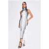 3Dimensional Knit Turtleneck Maxi Bandage Dress 5 3Dimensional Knit Turtleneck Maxi Dress--1 shapeminow