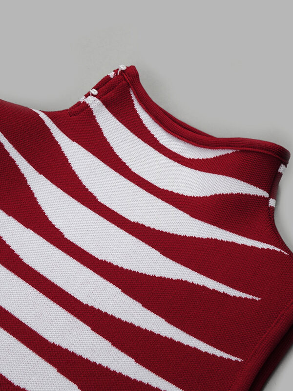 3Dimensional Knit Turtleneck Maxi Dress--1 shapeminow