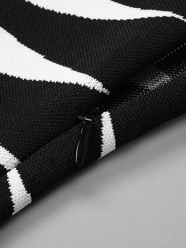 3Dimensional Knit Turtleneck Maxi Dress--1 shapeminow