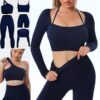 7 Piece Seamless Yoga Leggings Pants and bra Tops Sets 6 shapeminow 7 Style Seamless Yoga Leggings Pants and Tops4 | ShapeMiNow is your go-to store for all kinds of body shapers, dresses, and statement pieces.