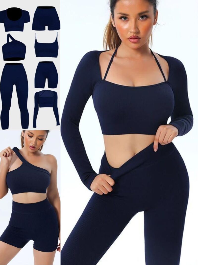 shapeminow 7 Style Seamless Yoga Leggings Pants and Tops4 | ShapeMiNow is your go-to store for all kinds of body shapers, dresses, and statement pieces.