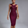 High quality Backless Bandage Dress 8 High-quality Midi Backless Bandage Dress Purple 3