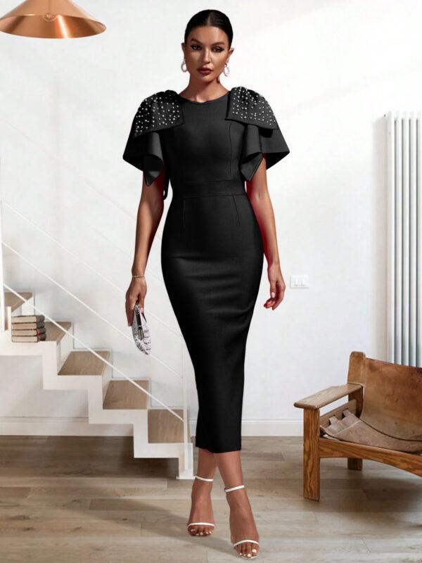 Women Short Sleeve Cocktail Bandage Ball Gown