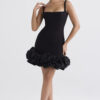 Black Ruffle Bodycon Mini Dress 7 Black Ruffle Bodycon Mini Dress 2