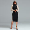 Classy Midi Bandage Dress 11 Classy Office Long Sleeve Midi Bandage Dress 4