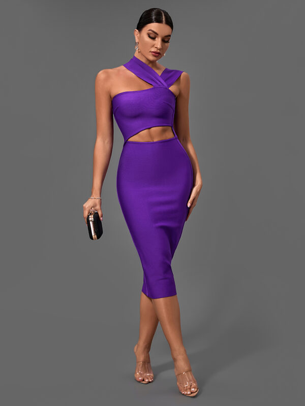 Women Fitted Sleeveless Cocktail Bandage Dress