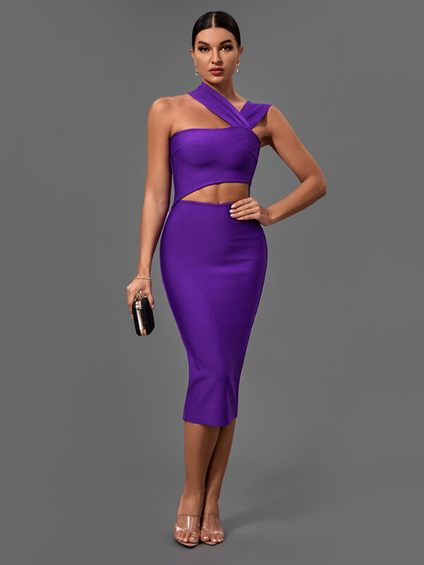Women Fitted Sleeveless Cocktail Bandage Dress