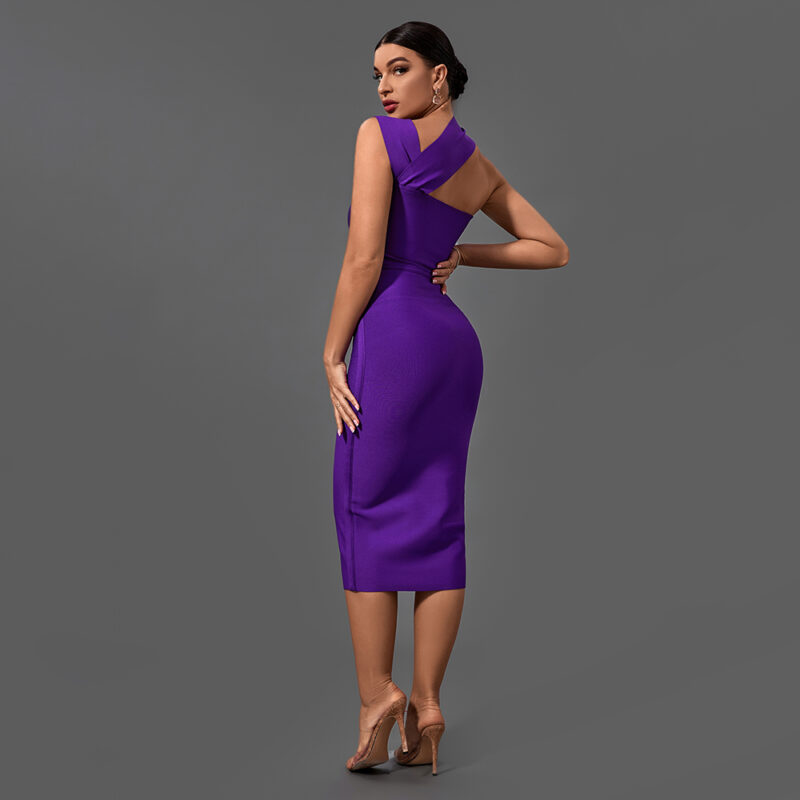 Women Fitted Sleeveless Cocktail Bandage Dress