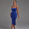 New Fashionable Off Shoulder Women Midi Party Bandage Dress