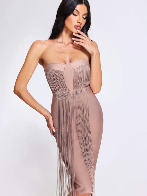 shapeminow Fluff Off Shoulder Bandage Party Dresses