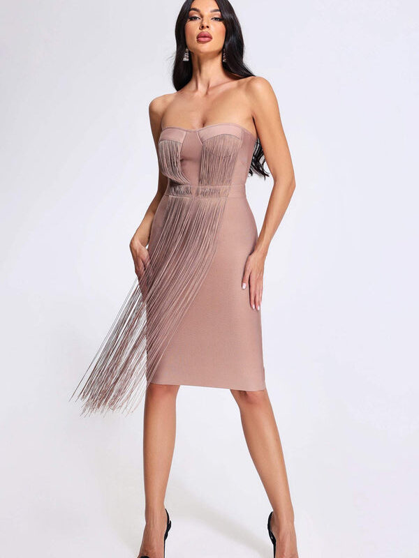 shapeminow Fluff Off Shoulder Bandage Party Dresses