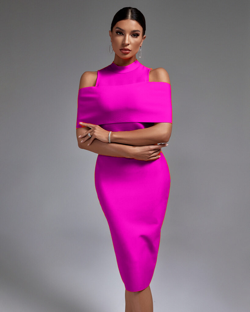Top 10 Staple &ย Best Bandage Dress Styles for Your Closet 18 shapeminow Gorgeous Orange Midi Bandage Dress pink | ShapeMiNow is your go-to store for all kinds of body shapers, dresses, and statement pieces.