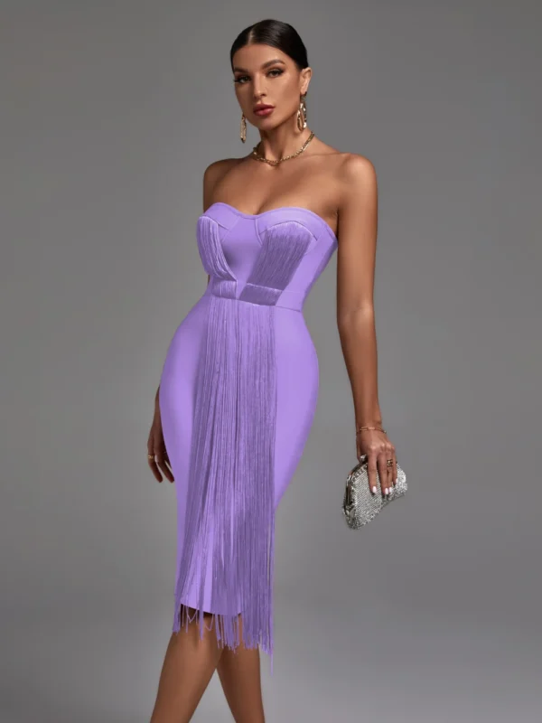 shapeminow Fluff Off Shoulder Bandage Party Dresses