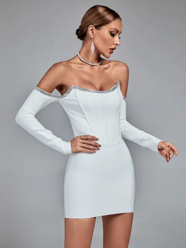 Empire Waist Mini Bandage Dress