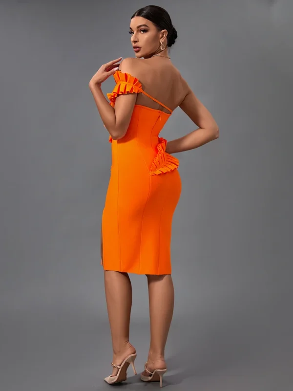 Selvedge Midi White Bandage Dress