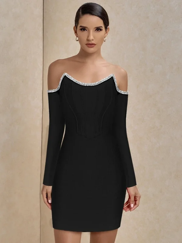 Empire Waist Mini Bandage Dress