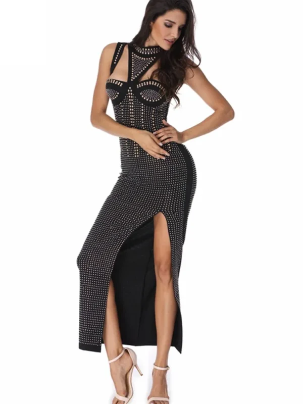 Stats Beading Bandages Dress