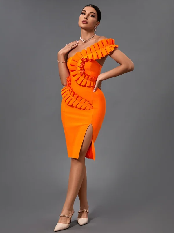 Selvedge Midi White Bandage Dress