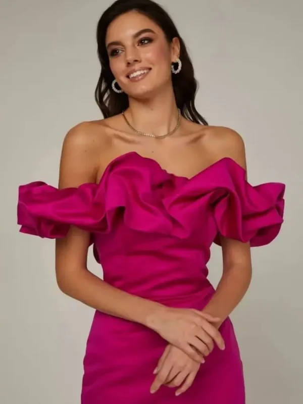 Ruched Tube Top Party Mini Dress