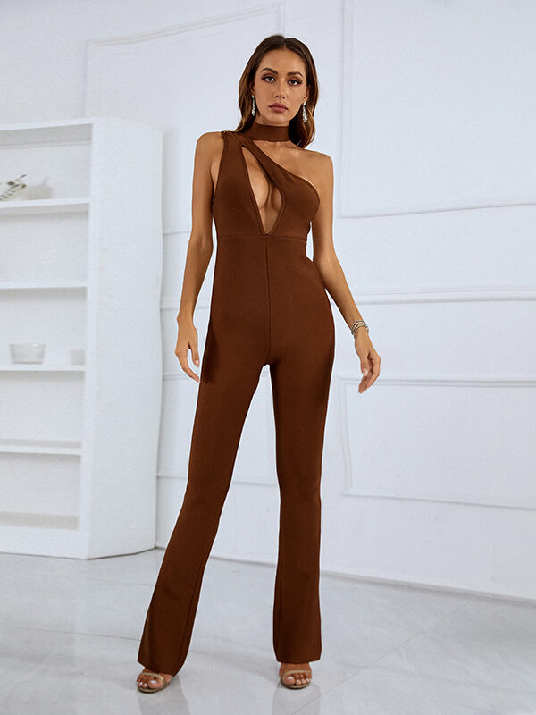 High Fashion Women Brown Jumpsuit 3