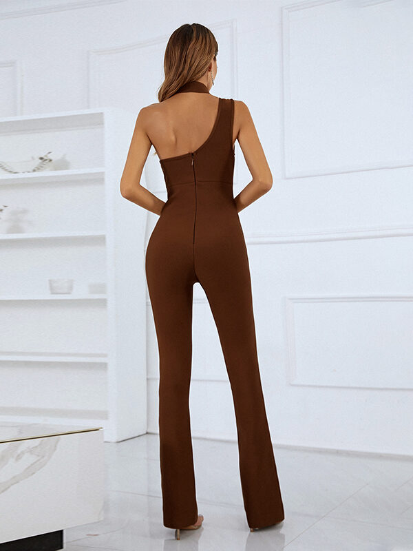 High Fashion Women Brown Jumpsuit 4