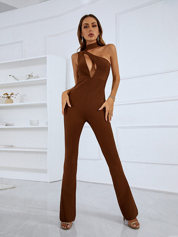 High Fashion Women Brown Jumpsuit 5