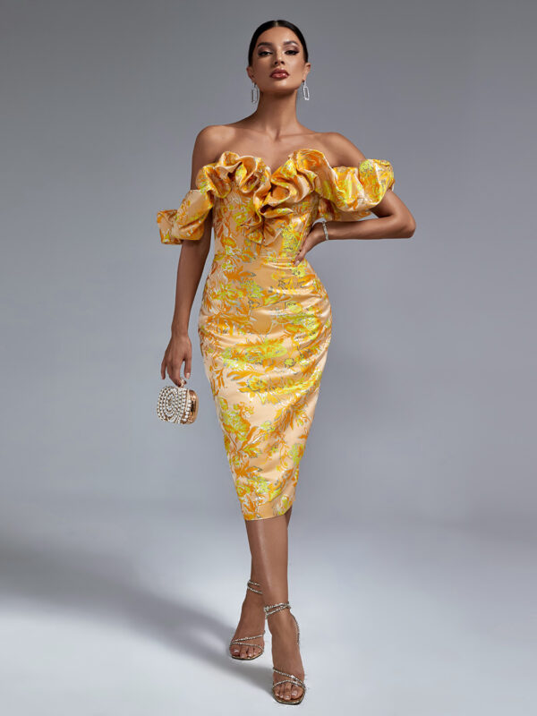 Shapeminow Jacquard evening dress