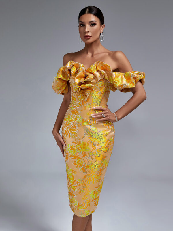 Shapeminow Jacquard evening dress