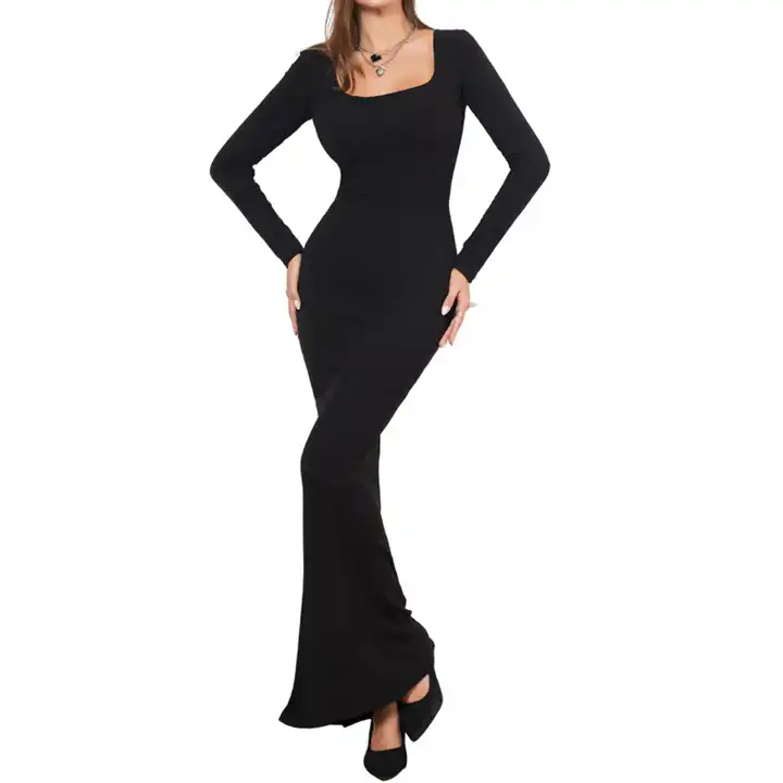 shapeminow Maxi Long Sleeve Trifactor In built Shapewear Dress3 | ShapeMiNow is your go-to store for all kinds of body shapers, dresses, and statement pieces.