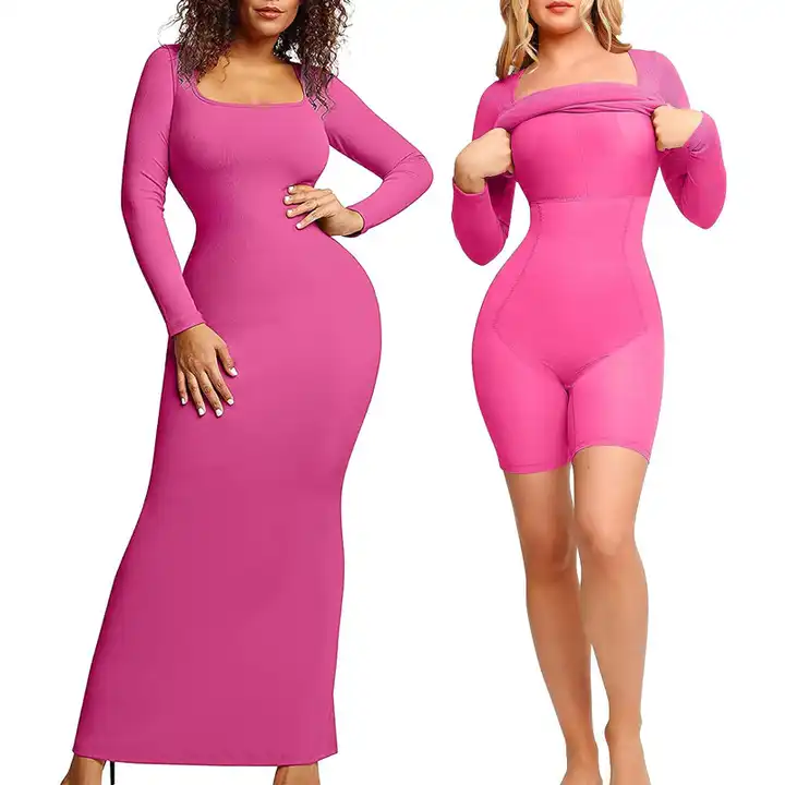 shapeminow Maxi Long Sleeve Trifactor In built Shapewear Dress7 | ShapeMiNow is your go-to store for all kinds of body shapers, dresses, and statement pieces.