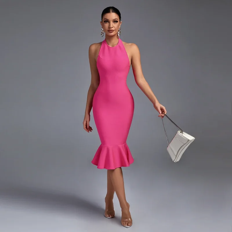 shapeminow Mermaid Turtle Neck Midi Dress5 | ShapeMiNow is your go-to store for all kinds of body shapers, dresses, and statement pieces.