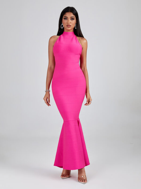 Mermaid Sexy Halter Backless Dress 2